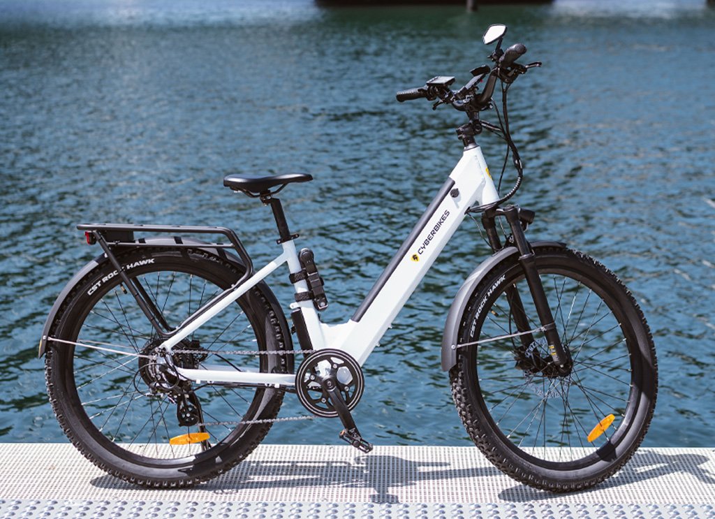 Cyberbikes Diana Aluminium Step-Thru MTB Frame 500W Motor 48V 16Ah Battery – White