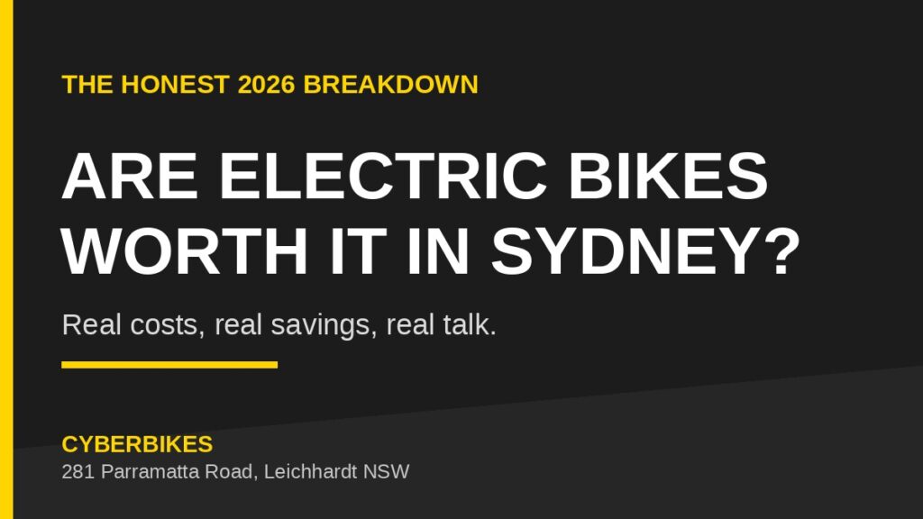 Cyberbikes electric bike value breakdown for Sydney commuters, Leichhardt NSW