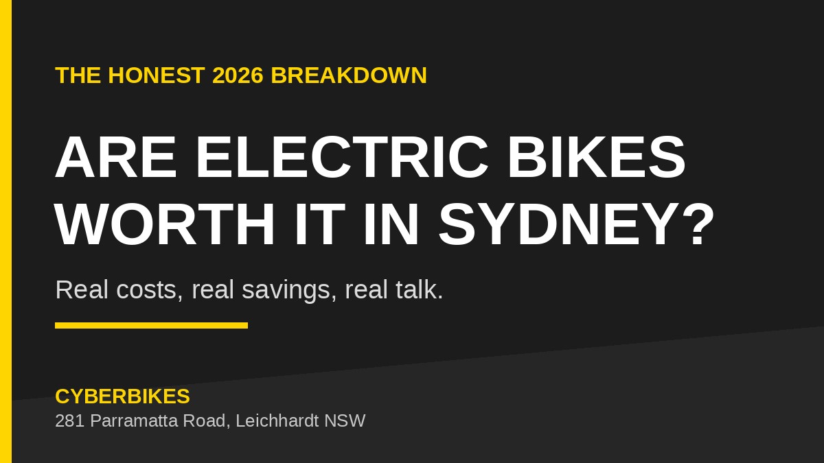 Cyberbikes electric bike value breakdown for Sydney commuters, Leichhardt NSW