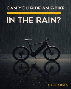 Electric bike on a wet Sydney street in the rain - Cyberbikes Leichhardt