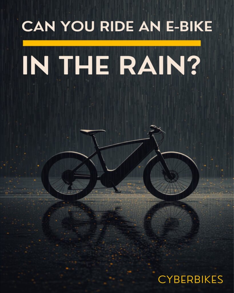 Electric bike on a wet Sydney street in the rain - Cyberbikes Leichhardt