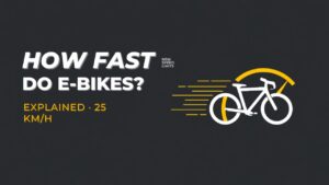 How fast do electric bikes go in Australia - Cyberbikes e-bike with speedometer showing NSW 25 km/h pedal-assist speed limit