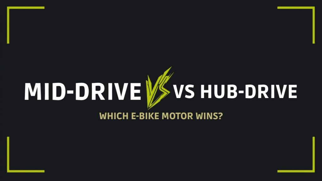 Mid-drive vs hub-drive e-bike motor comparison graphic by Cyberbikes Leichhardt Sydney