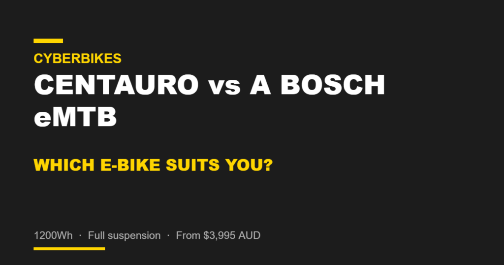 Cyberbikes Centauro vs Cube Stereo Hybrid comparison
