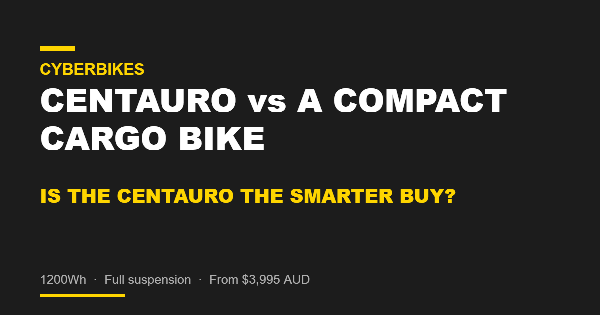 Cyberbikes Centauro vs Tern Quick Haul comparison