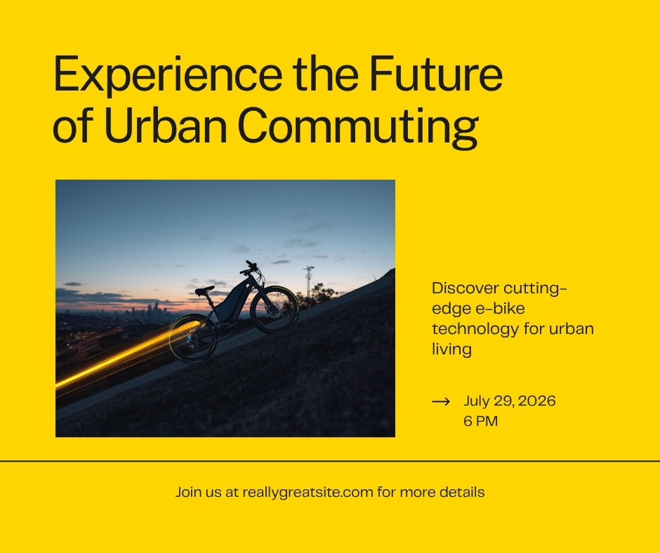 Electric commuter bike climbing a steep Sydney hill at dusk with a yellow motion streak showing a burst of peak power