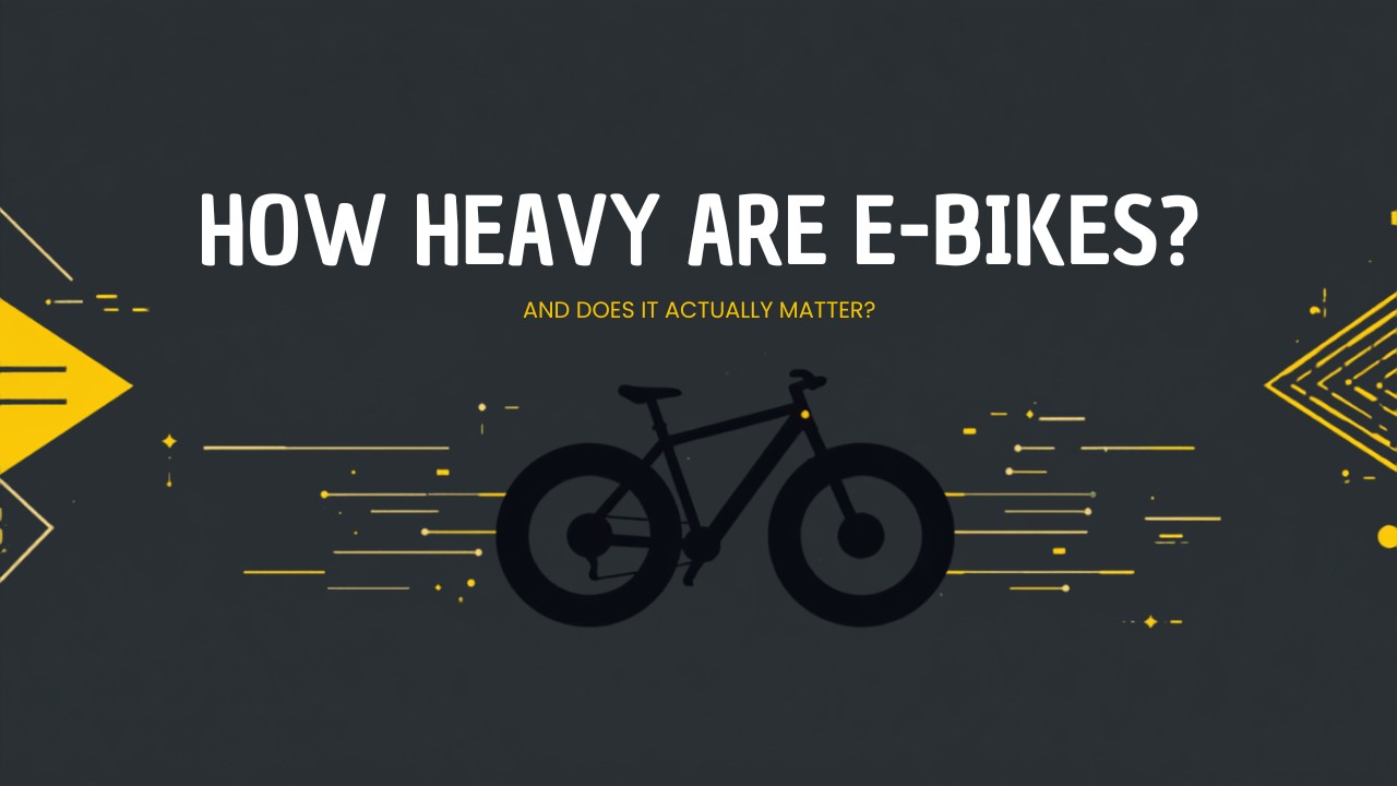 How heavy are electric bikes infographic - fat-tyre e-bike silhouette, Cyberbikes Sydney