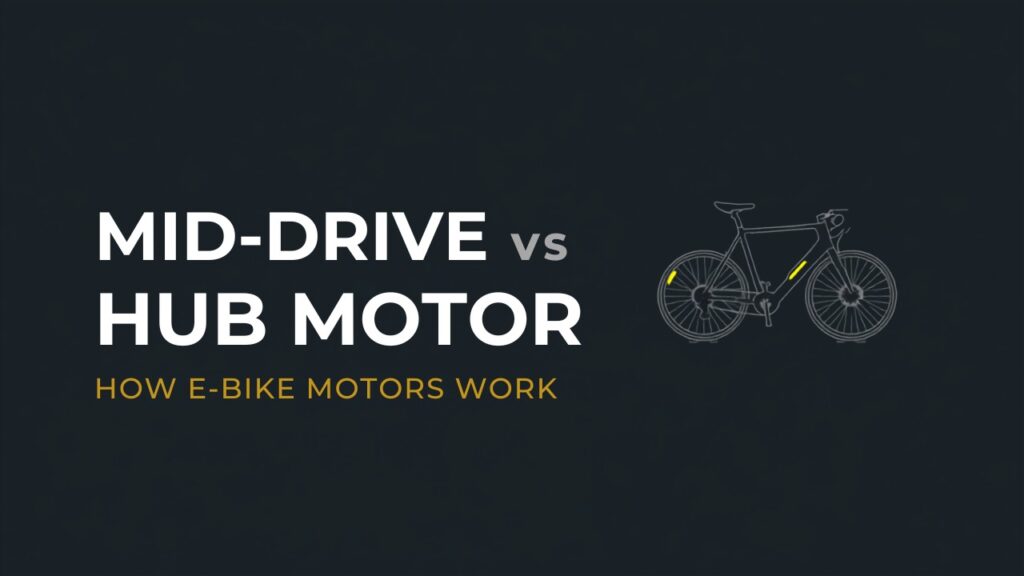 Mid-drive vs hub motor e-bike diagram by Cyberbikes Leichhardt Sydney