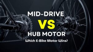 Mid-drive motor at the pedals versus a hub motor in the wheel on an e-bike, Cyberbikes Sydney