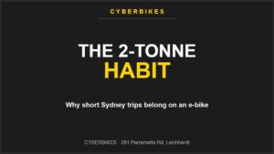 Two-tonne car habit vs e-bikes for short Sydney trips — Cyberbikes