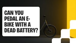 Cyberbikes Sydney banner asking can you pedal an e-bike with a dead battery, with a step-through electric bike