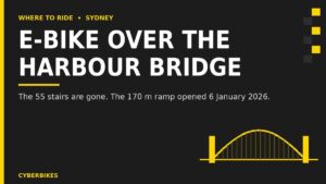 Sydney Harbour Bridge cycleway for e-bikes: the 170 metre ramp that replaced 55 stairs at Milsons Point