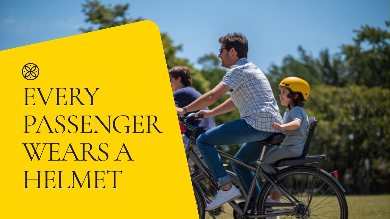 Every passenger wears a helmet — NSW e-bike child seat and trailer helmet rule
