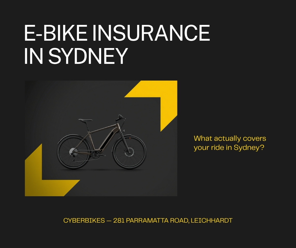 E-bike insurance in Sydney explained by Cyberbikes in Leichhardt